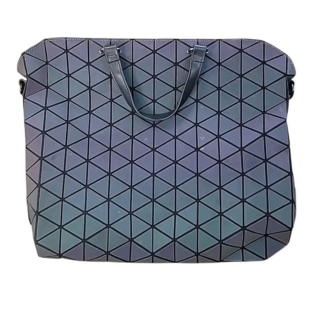 Luxshe Bao Bao Style Color Changing Briefcase Green Purple